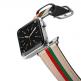 Elegante striper forsterker et Apple Watch-bånd i Saffiano-skinn