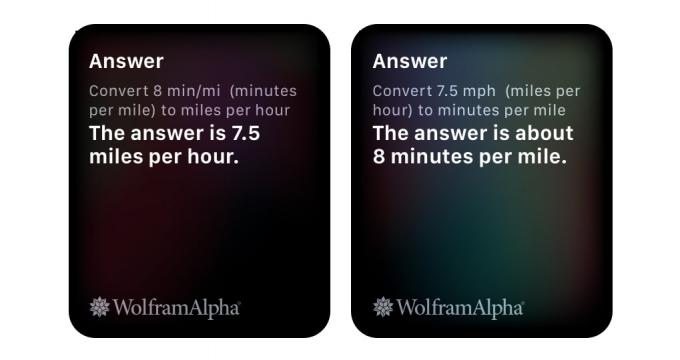 Minta Siri di Apple Watch untuk mengonversi antara kecepatan dan kecepatan.
