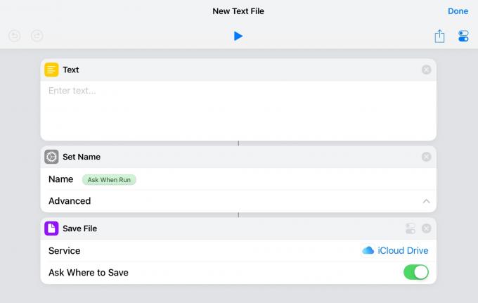 Vytvořte prázdný textový soubor v aplikaci Soubory iOS.
