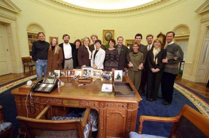 Steve Jobs dan istrinya Laurene Powell Jobs di Ruang Oval.