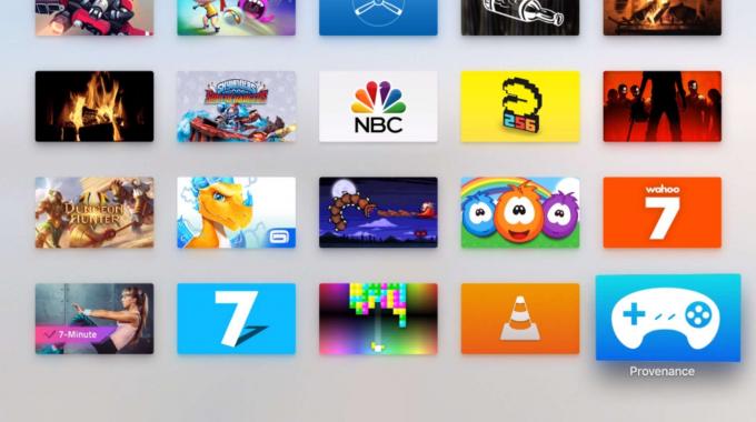 Käynnistä Provenance Apple TV: n aloitusnäytöltä.