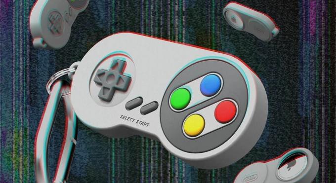 Elagon uusi AirTag-avaimenperäkotelo näyttää klassiselta Nintendo-pelikonsolilta.