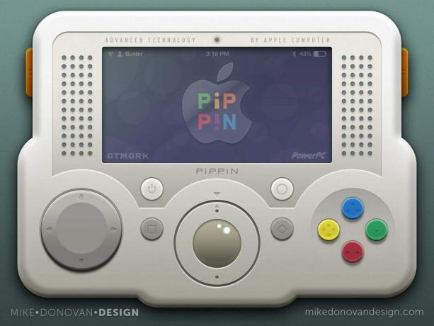 Tento přenosný design Pippin je jen jedním z umělých produktů Apple v portfoliu vintage snění Mike Donovana. Obrázky: Mike Donovan