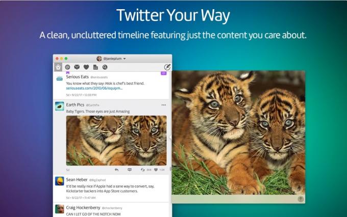 TweetDeck för Mac-alternativ: Twitterrific vill göra din Twitter-upplevelse mer överskådlig.