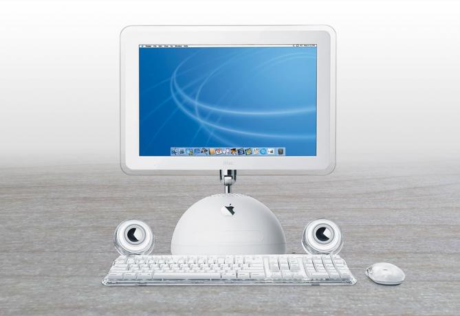 L'iMac G4 porta uno schermo gigante " mozzafiato" sui desktop di tutto il mondo.