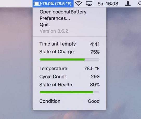CoconutBattery fonctionne également sur Mac.