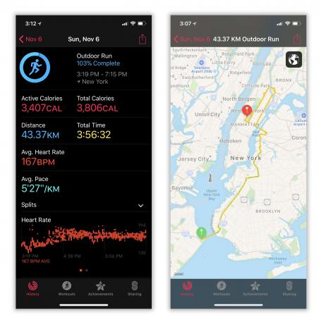 Apple heeft routekaarten toegevoegd aan de Activity-app in iOS 10