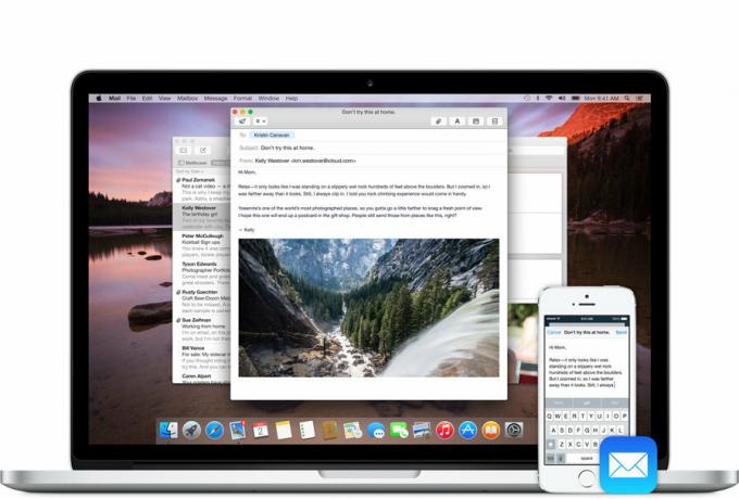 Začnite sestavljati e -poštno sporočilo na svojem iPhoneu, nadaljujte tam, kjer ste končali, na vašem Macu.