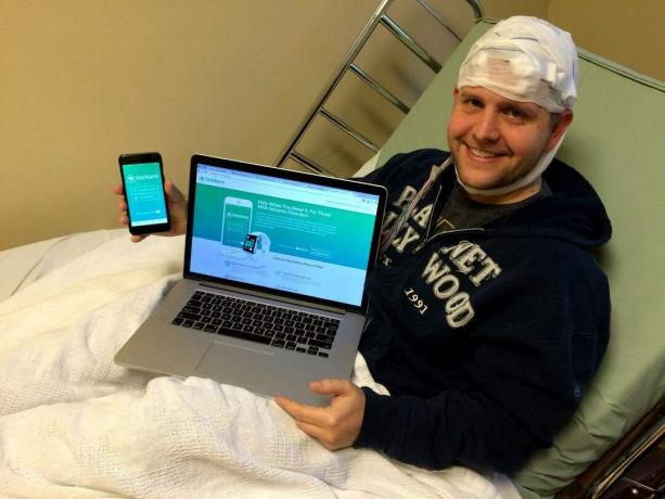 Greg Pabst, die epilepsie heeft, ontwikkelde een iOS-app voor mensen met epileptische aandoeningen om noodwaarschuwingen te verzenden. Foto: SeizAlarm