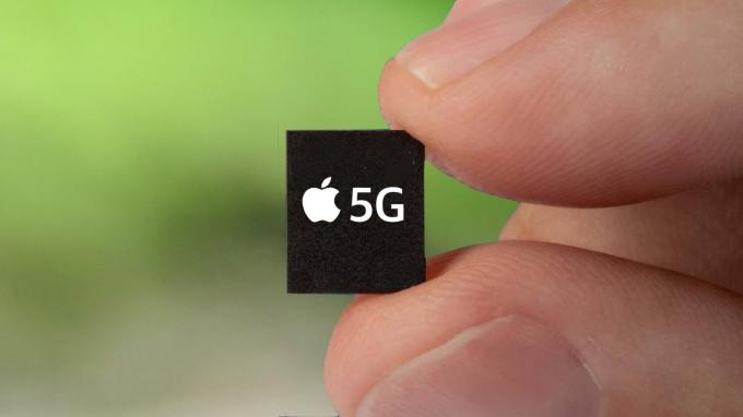 Bir Apple 5G modem şöyle görünebilir