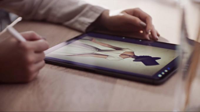 iPad Pro maakt een bericht voor Dickinson
