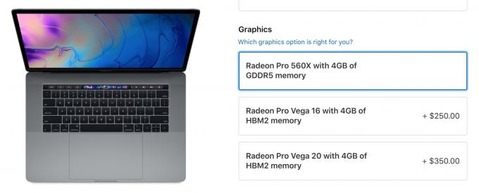 Radeon Pro Vega grafika ir dārgs MacBook Pro papildinājums.