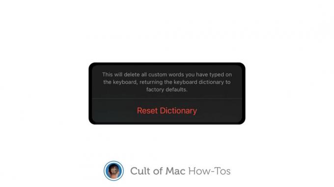 როგორ აღვადგინოთ კლავიატურის ლექსიკონი iPhone და iPad