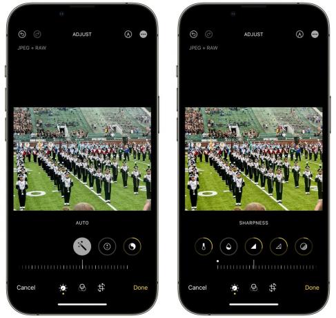 Bereinigen Sie Ihre ProRAW-Bilder über die Kamera-App.