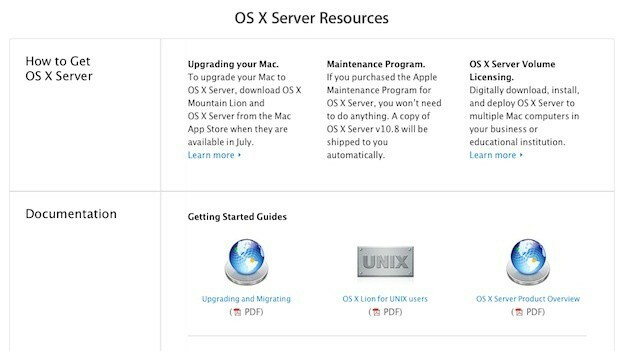 Apple นำเสนอข้อมูลเบื้องต้นเกี่ยวกับการจัดการเซิร์ฟเวอร์ Mountain Lion และ Mountain Lion Mac
