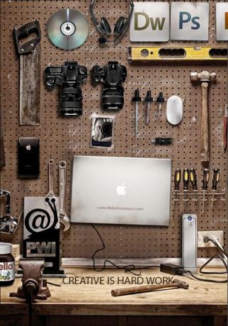 Продуктите на Apple са централни за днешната „работилница“. © Federico Mauro, използвано с разрешение.