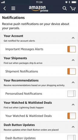 La aplicación de Amazon también puede enviar alertas.