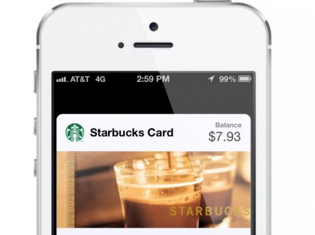 Starbucks Passbook ierīcē iPhone 5