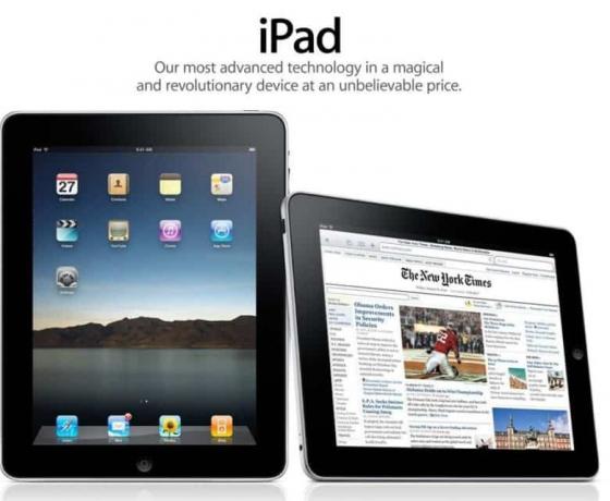 De eerste generatie iPad in al zijn glorie.
