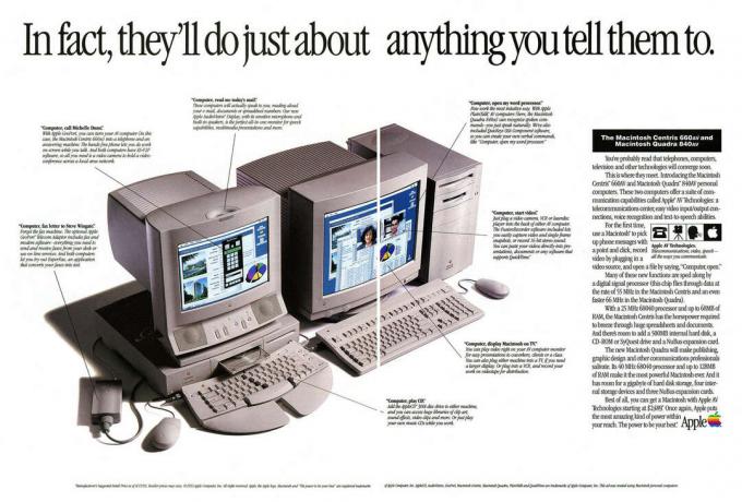 El Macintosh Centris 660av estaba asombrosamente por delante de la mayoría de las computadoras rivales en ese momento.