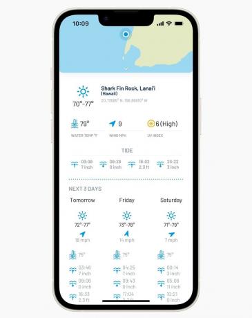 Spremljevalna aplikacija za iOS vam v povzetku ponuja veliko informacij o potopu.