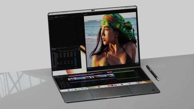 „MacBook Folio“ koncepcija sklandžiai sujungia nešiojamąjį kompiuterį ir planšetinį kompiuterį