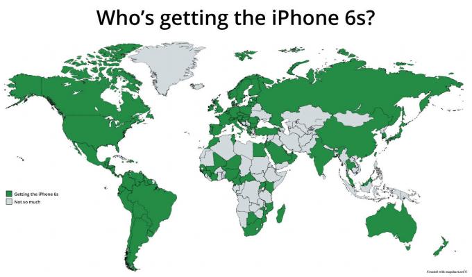 Mapa pokrytí iPhonu 6s