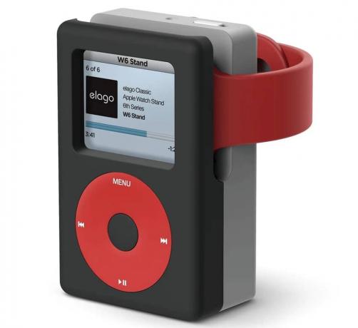 Підставка для зарядки Apple Watch W6 Elago виглядає як класичний iPod.