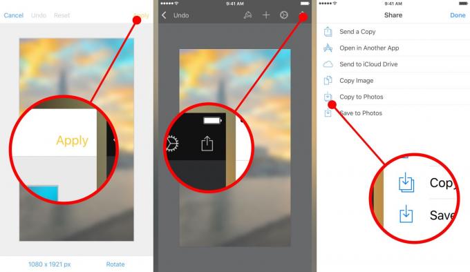 Hvordan lage perfekte iOS -bakgrunnsbilder med Pixelmator (trinn 6 av 6).
