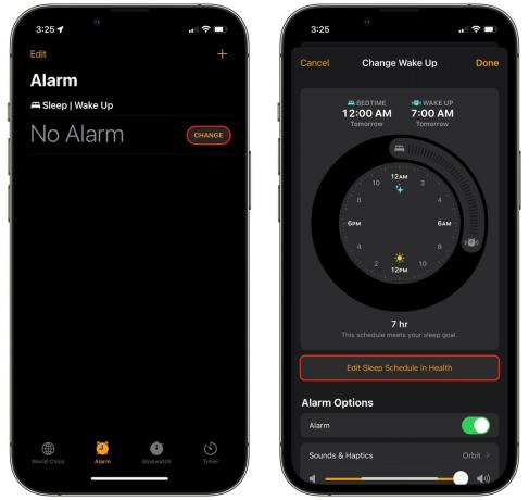 Voit seurata univaiheita Apple Watchilla muokkaamalla ensin uniaikatauluasi Kellossa.