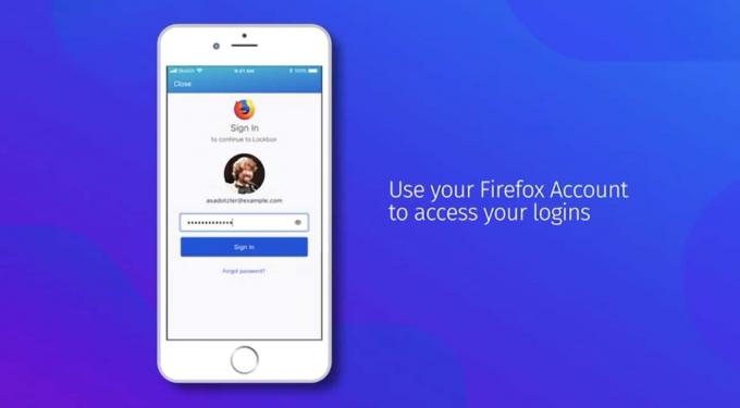 אפליקציית Lockbox של Firefox עבור iOS