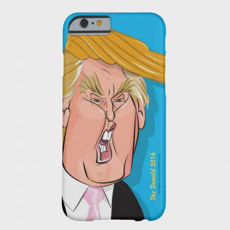 Prečešljate li brojne futrole za pametne telefone u Zazzleu, pronaći ćete ovu karikaturu Donalda Trumpa.