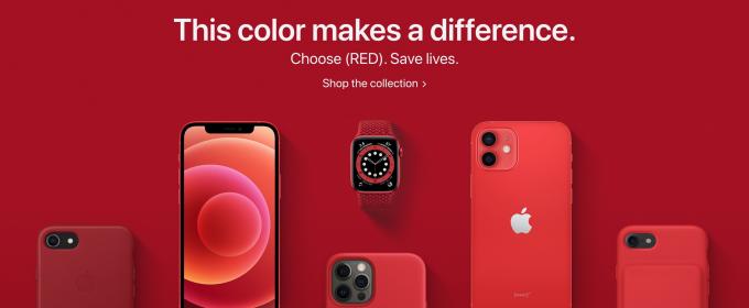 Por enquanto, as vendas do Red (Produto) da Apple canalizam dinheiro para lutar contra o COVID-19.