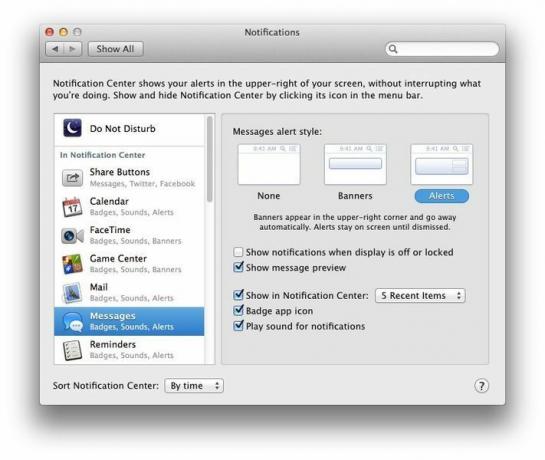 Notification Center OS X Mavericks бета