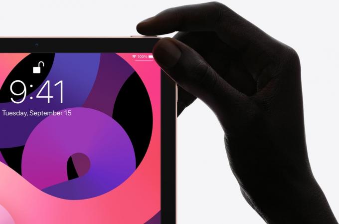 Das neueste iPad Air sah Touch ID auf die Seitentaste verschoben