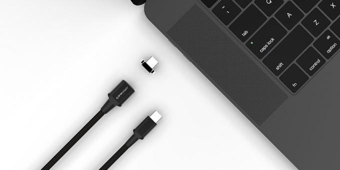 USB kabel z magnetno konico EVRI za MacBook in USB C