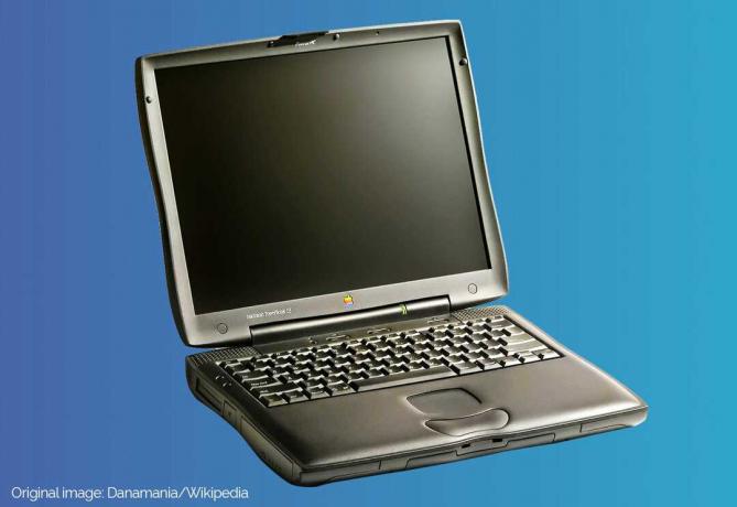 PowerBook G3 Lombard มาพร้อมกับคีย์บอร์ด 