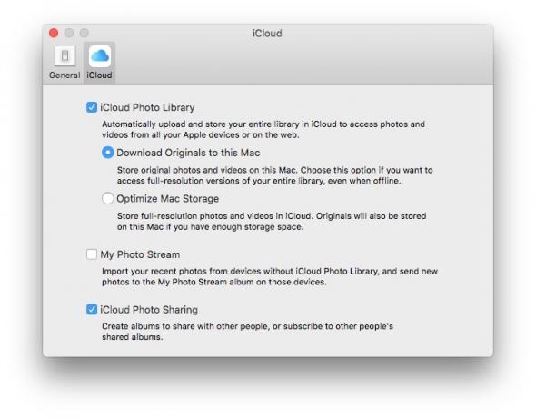 Aici îi spuneți iCloud Photo Library să descarce totul pe Mac.