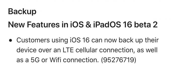 iOS 16 beta 2 esittelee iCloud-varmuuskopiot LTE: n kautta