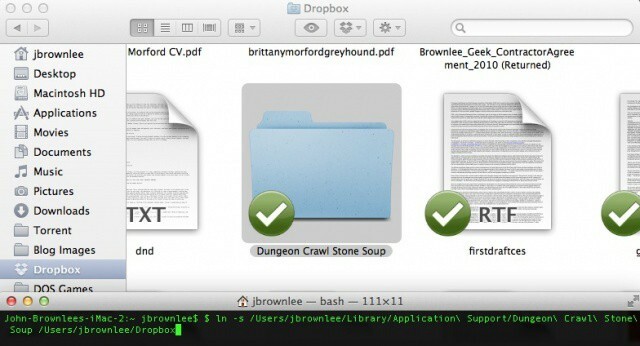 Izmantojot termināli, ir viegli sinhronizēt jebkuru failu vai direktoriju ar Dropbox.