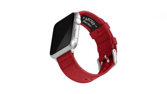 Холщовый ремешок Арчера — лучший ремешок НАТО для Apple Watch Series 9. Он изготовлен из прочного холста и доступен в широкой цветовой гамме.