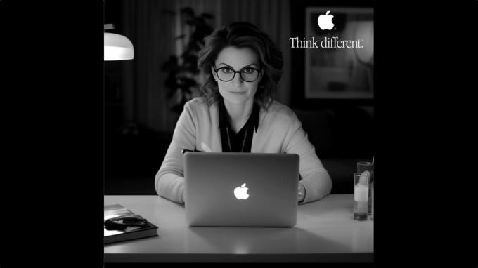 Appleov oglas »Think Different« s Tino Fey, ki ga je ustvaril AI