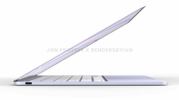 Рендеринг MacBook Air 2022 года