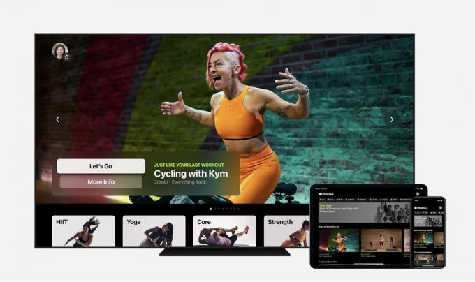 Apple Fitness+ буде доступний на iPhone, iPad та Apple TV.