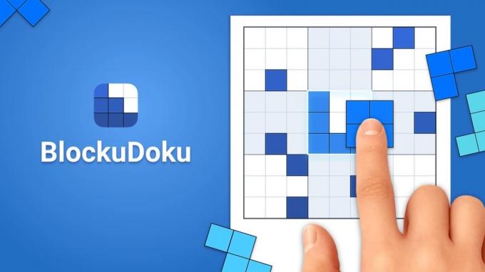 Blockudoku აპლიკაცია ხატისა და სიტყვა ნიშნის გვერდით
