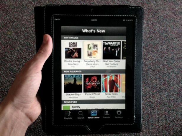 Spotify pour iPhone n'a pas l'air mal sur le nouvel iPad.
