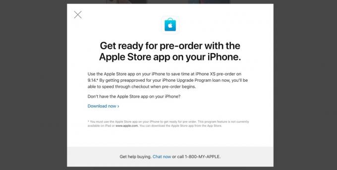 De Apple Store-app is de beste manier om een ​​nieuwe iPhone XS vooraf te bestellen.