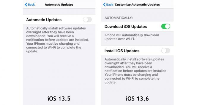 Največja nova funkcija v sistemu iOS 13.6 je prilagoditev samodejnih posodobitev.