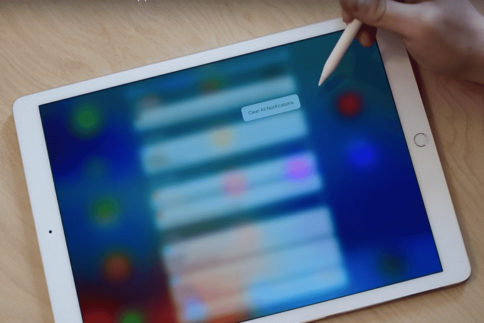 3D Touch على iPad Pro
