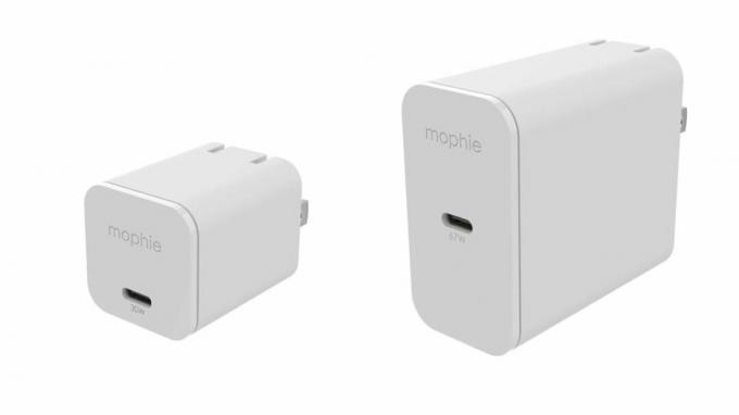 Apple Mophie के नए GaN चार्जर को दो आकारों में बेचता है। 